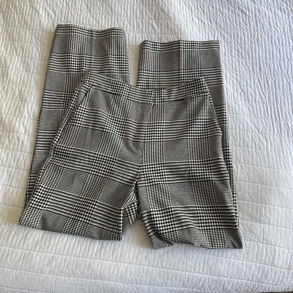 Cynthia Rowley Black and White Checkered Dress Pants Size 8 New Without Tags - Picture 2 of 7